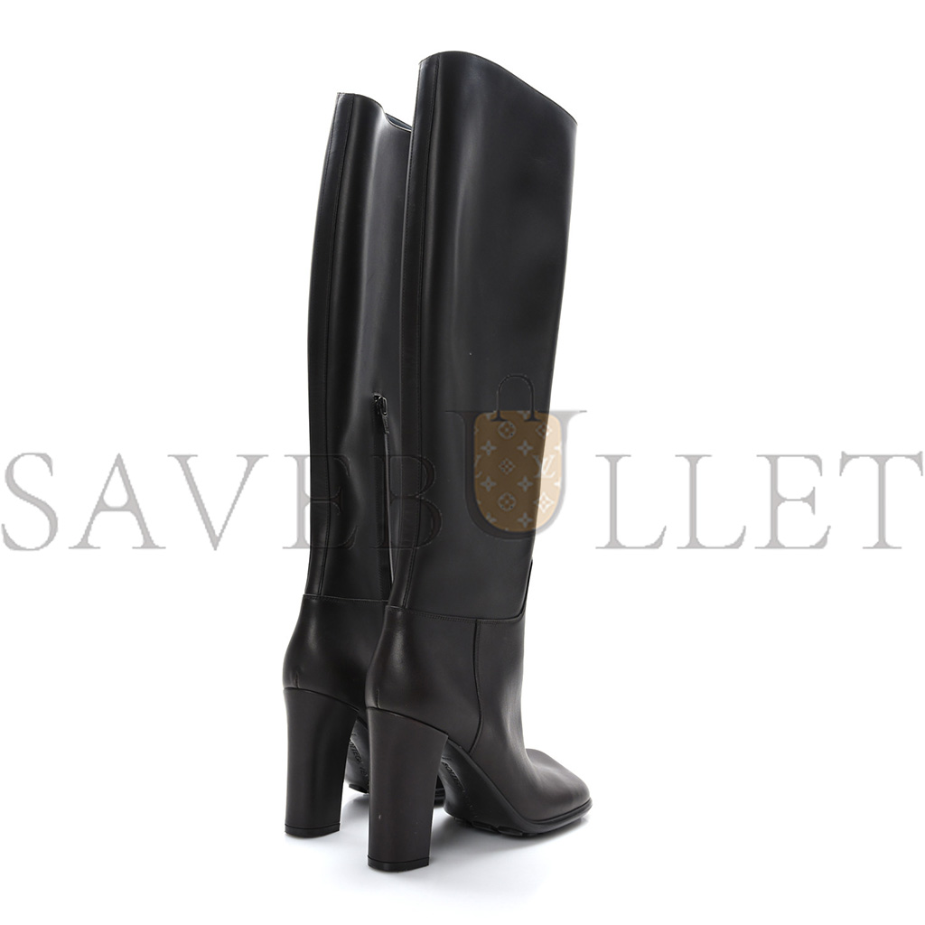 Bo*te*ga ve*ne*ta calfskin storm knee high boots 39 fondant