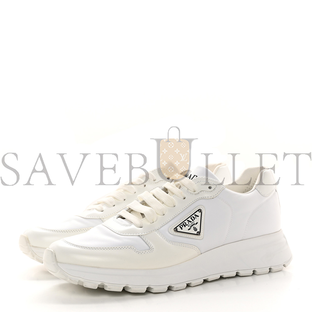 Pra*a re-nylon spazzolato metal triangle logo mens prax 01 45mm sneakers 8 white