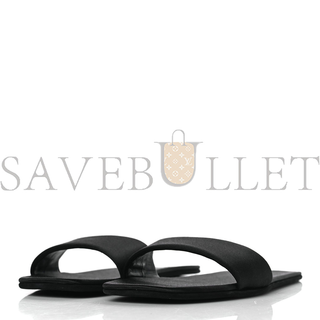 Pra*a satin travel slide sandals m 37.5 38.5 black