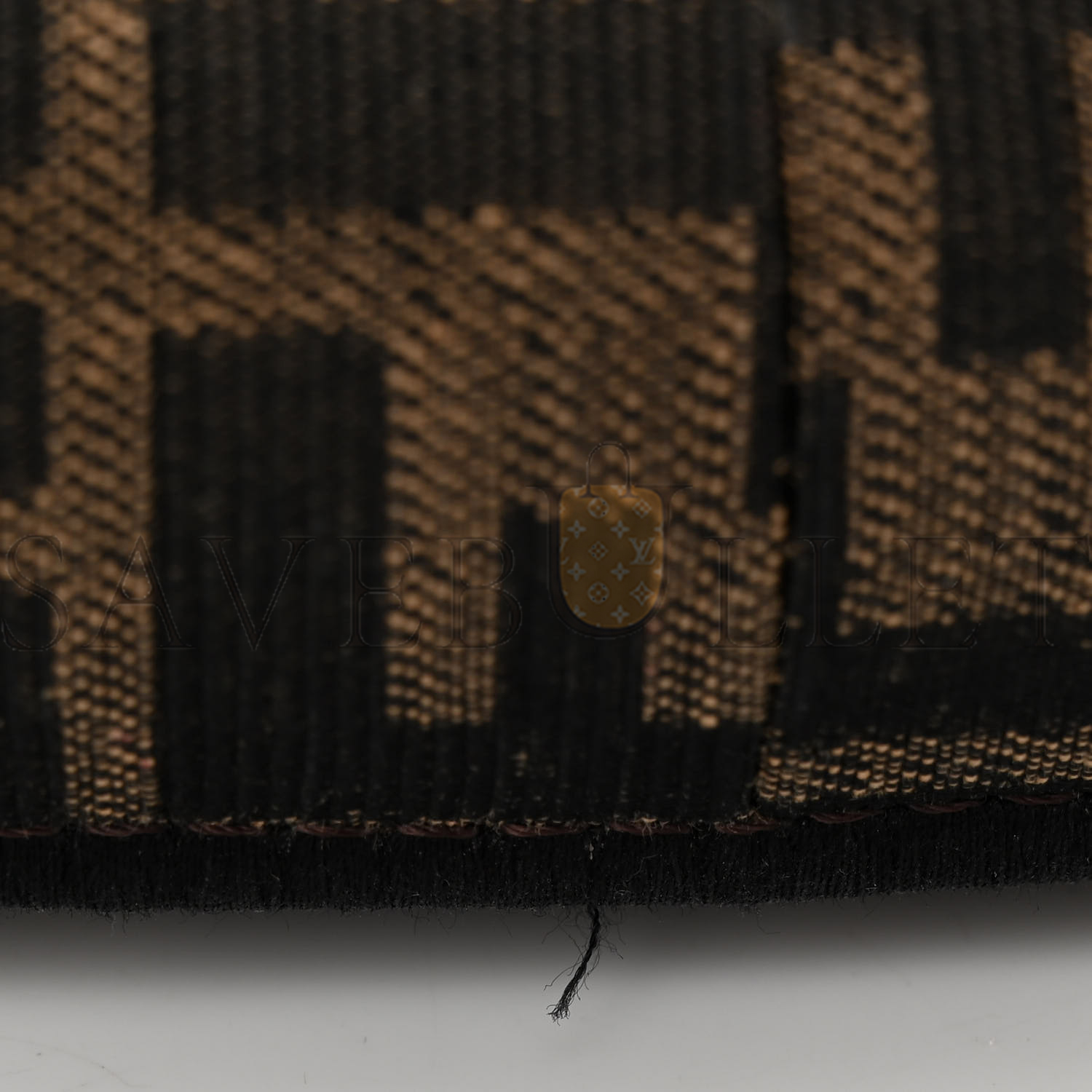 F**di fabric jacquard ff 1974 mini baguette tobacco moro black (19*11*5cm)