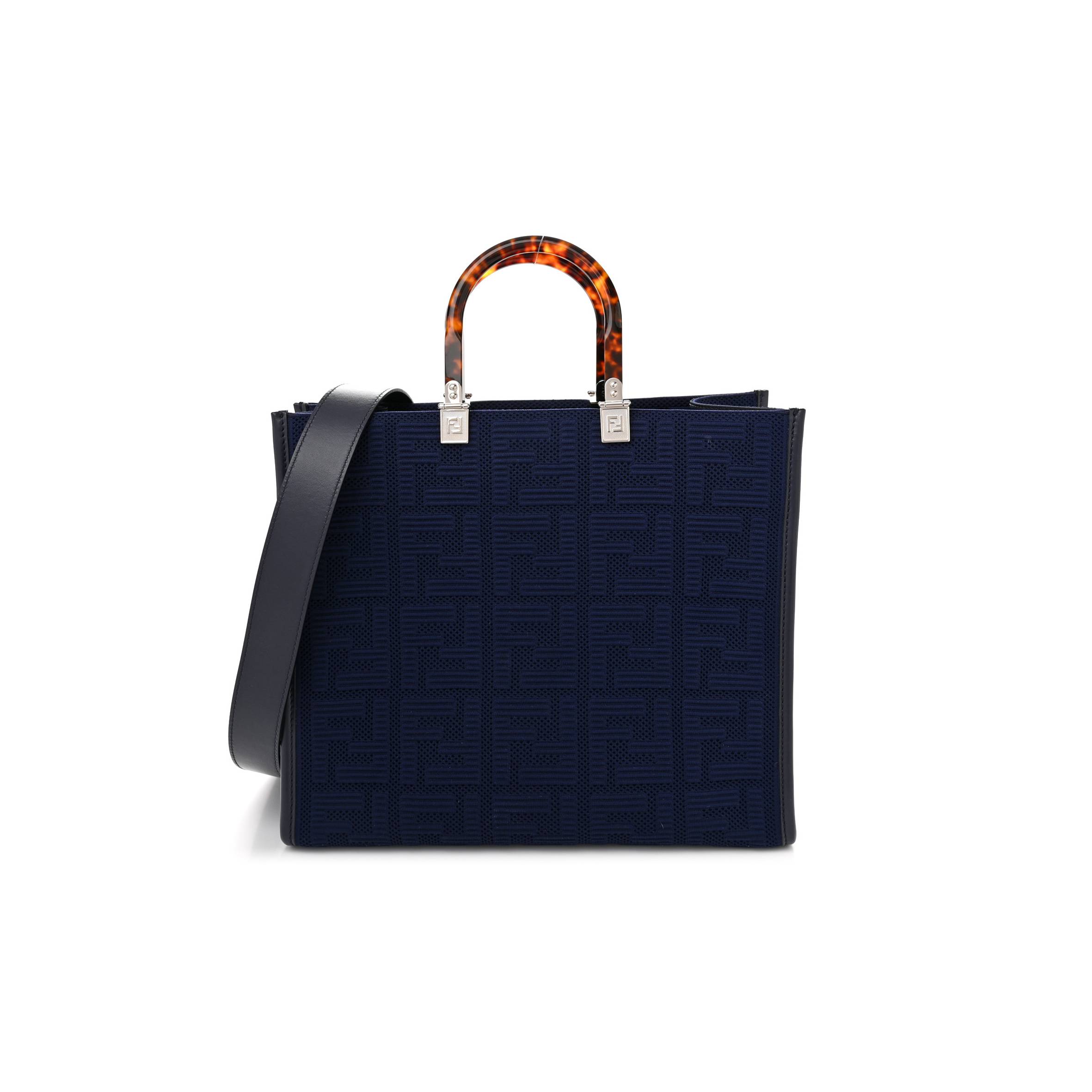 F**di technical fabric plexiglass ff medium F**di sunshine shopper tote marino (36*31*16cm)