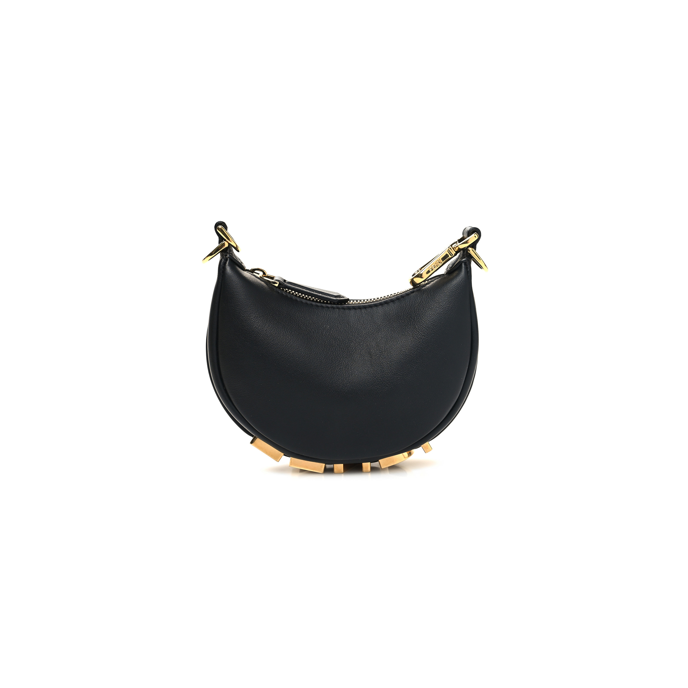 F**di vitello grace matte nano F**digraphy hobo charm black (15*10*5cm)