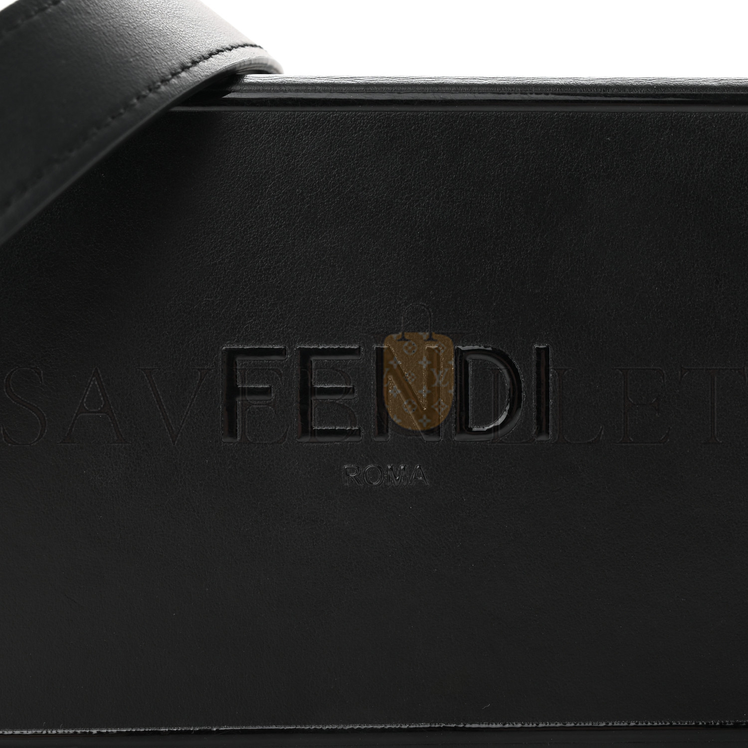 F**di vitello grace light logo horizontal box crossbody bag black (24*11*5cm)