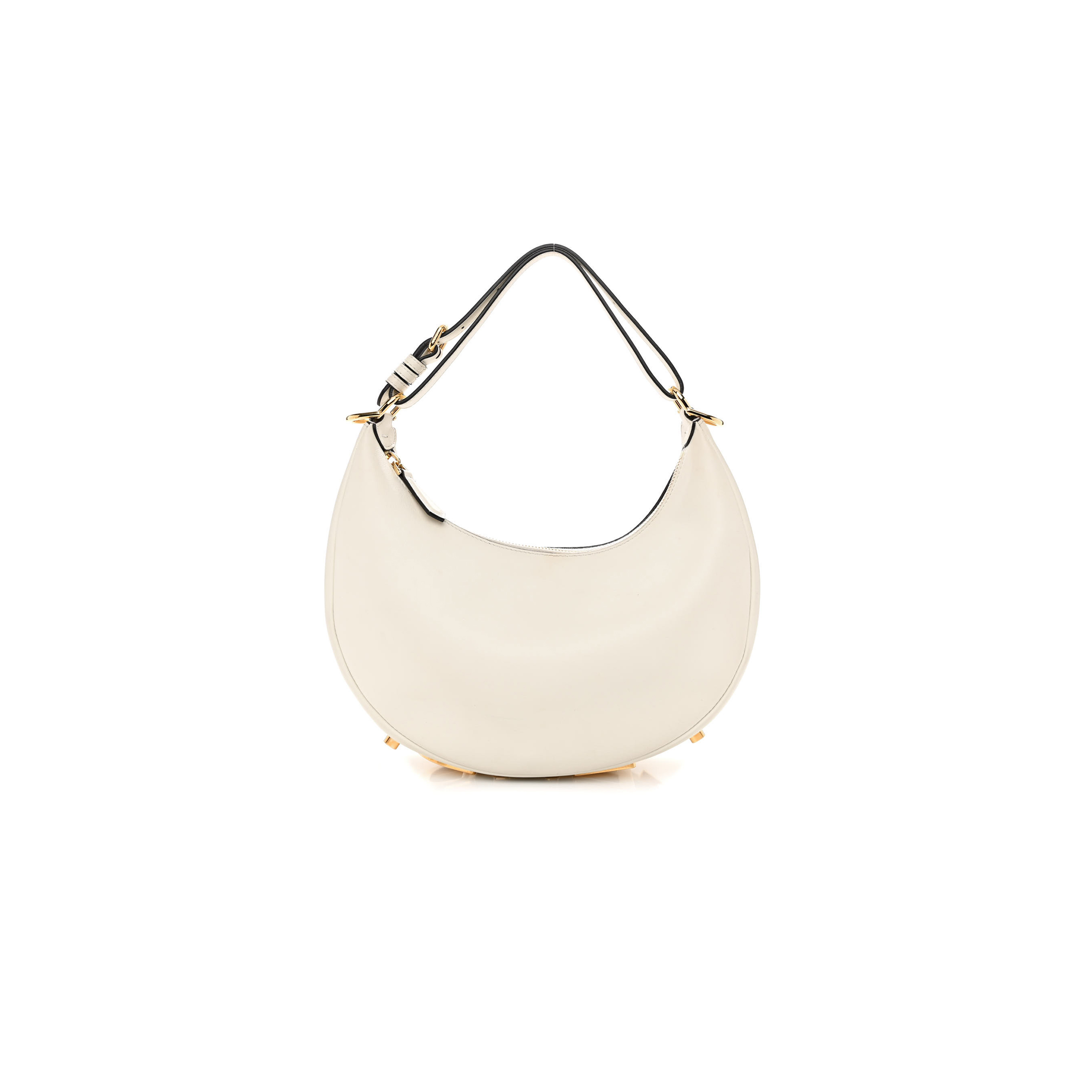 F**di vitello grace matte small F**digraphy hobo bag white ice (28*21*8cm)